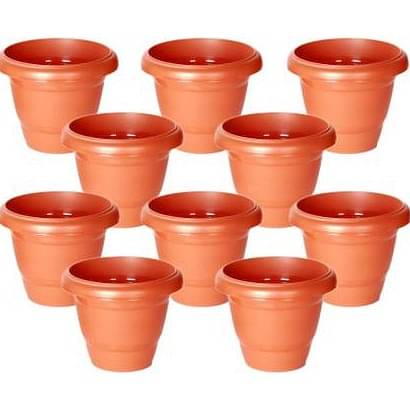 ROUND GARDENING FLOWER POT (PACK OF 10 ) 10 INCHES