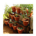 ROUND GARDENING FLOWER POT (PACK OF 10 ) 10 INCHES - top_view