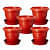 Round Gardening Flower Pots-(Pack of 5 with Tray) 10 inches - photo