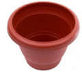 Round Gardening Flower Pots-(Pack of 5 with Tray) 10 inches - front_view