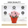 Round Heavy Duty Plastic Gardening Flower Pots (Pack of 5) - top_view