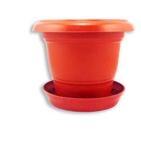 Round Heavy Duty Plastic Gardening Flower Pots (Pack of 5)