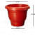 Round Heavy Duty Plastic Gardening Flower Pots (Pack of 5) - right_view