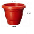 High Quality Gardening Flowering Pots  (Pack of 12 With Bottom Plate/Tray) - front_view