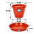 High Quality Gardening Flowering Pots  (Pack of 12 With Bottom Plate/Tray) - top_view