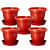 High Quality Gardening Flowering Pots  (Pack of 12 With Bottom Plate/Tray) - left_view