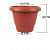 Round Shape Gradening Planters Pots - left_view