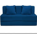Athens Navy Blue Sofa Cum Bed - photo