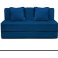 Athens Navy Blue Sofa Cum Bed - front_view
