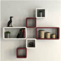 BROWN & WHITE WALL SHELF - photo
