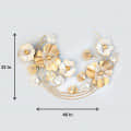 Gold Flower Wall Art Decorative - top_view