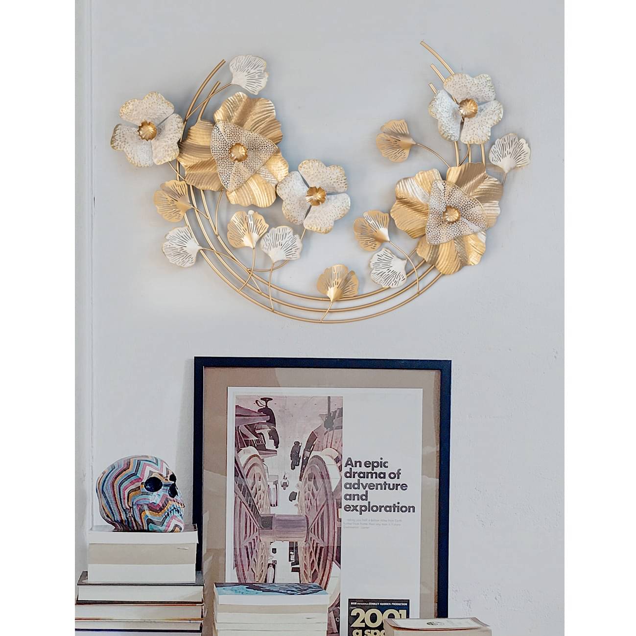 Gold Flower Wall Art Decorative