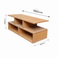 Bergen Open Wooden Shoe Rack - top_view
