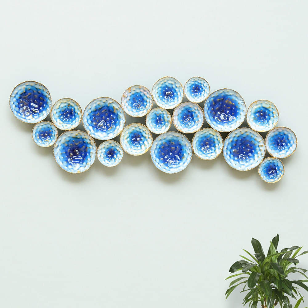 Wrought Iron Blue Lagoon Sculpture Wall Decorative - photo