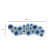 Wrought Iron Blue Lagoon Sculpture Wall Decorative - top_view