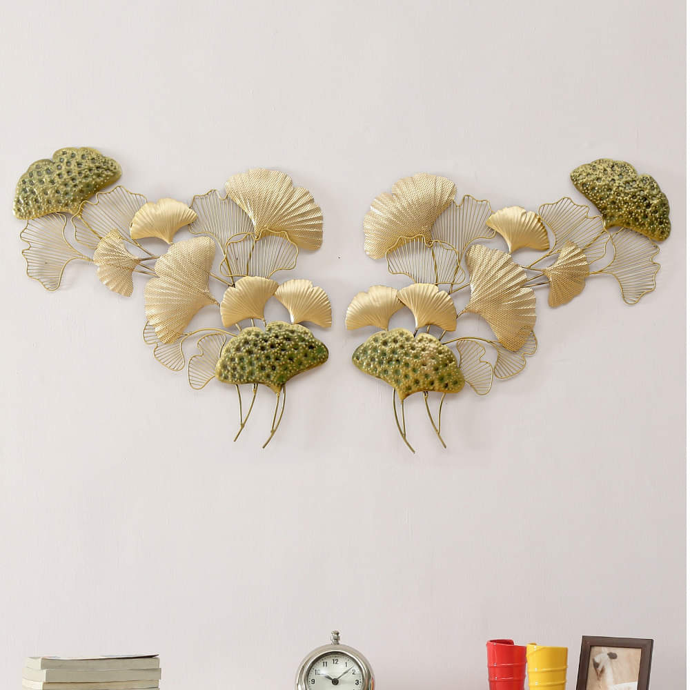 Multicolored Wrought Luv Ginko Left & Right Metal Wall Art - photo