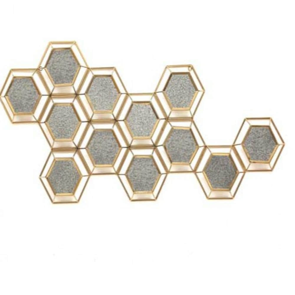 Gold Malini Decorative Metal Wall Art - photo