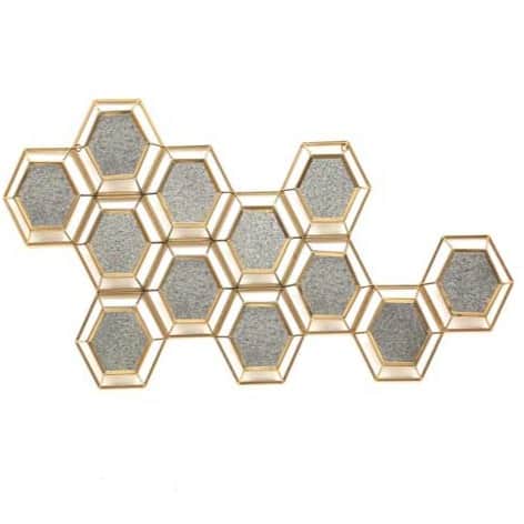 Gold Malini Decorative Metal Wall Art - front_view