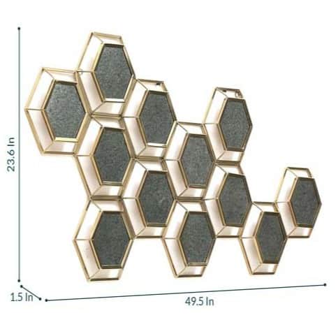 Gold Malini Decorative Metal Wall Art - top_view
