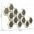 Gold Malini Decorative Metal Wall Art - top_view