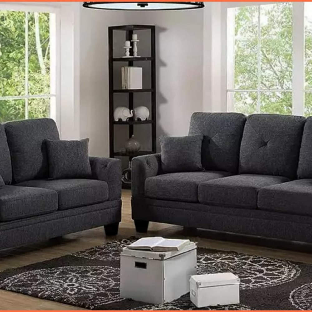 Furny Brooks Fabric 5 Seater Sofa Set - photo