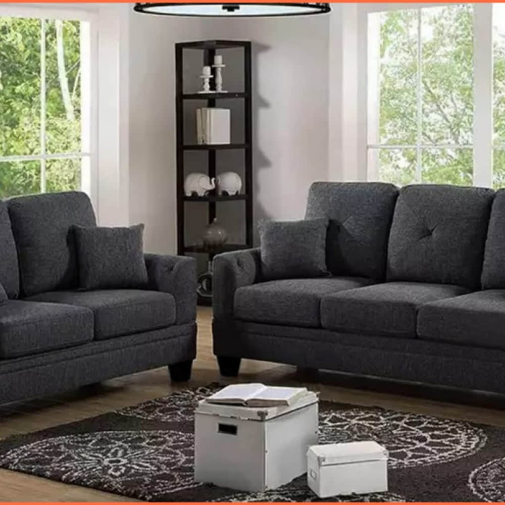 Furny Brooks Fabric 5 Seater Sofa Set - photo