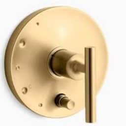 Showerhead, Vibrant Brushed Modern Brass - front_view