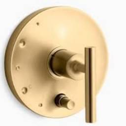 Showerhead, Vibrant Brushed Modern Brass