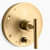 Showerhead, Vibrant Brushed Modern Brass - front_view