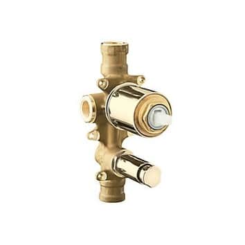 Showerhead, Vibrant Brushed Modern Brass - rear_view