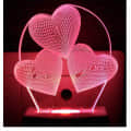 3D Love Heart Shape Acrylic Night Light with 7 Color Changing Light with Plug for Bedroom Night lamp - front_view