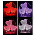 3D Love Heart Shape Acrylic Night Light with 7 Color Changing Light with Plug for Bedroom Night lamp - right_view
