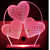 3D Love Heart Shape Acrylic Night Light with 7 Color Changing Light with Plug for Bedroom Night lamp - bottom_view