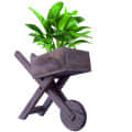 Flower Planter Pot Stand with Wheels for Garden Patio Backyard Mango Wood Home & Garden Decor - photo