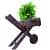Flower Planter Pot Stand with Wheels for Garden Patio Backyard Mango Wood Home & Garden Decor - front_view