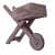 Flower Planter Pot Stand with Wheels for Garden Patio Backyard Mango Wood Home & Garden Decor - rear_view