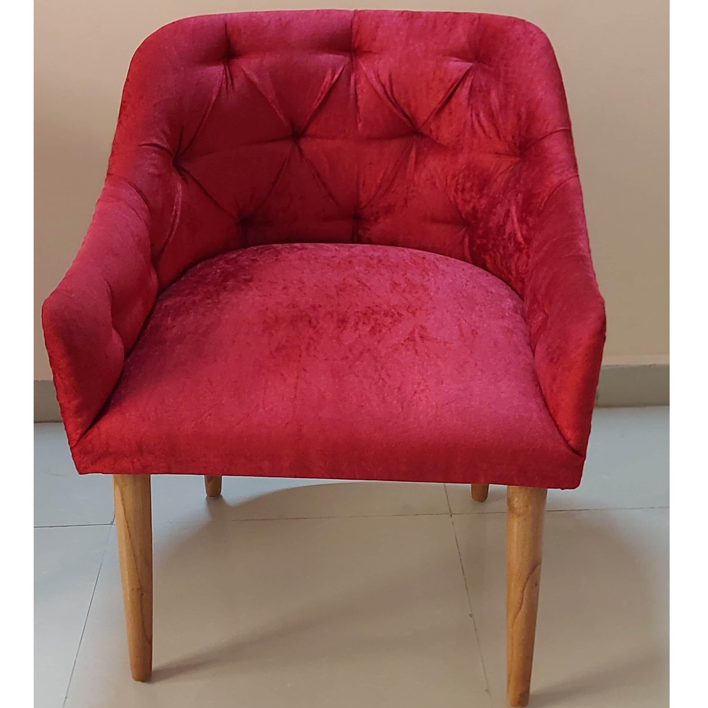 Luxury Chair in Red Color - front_view