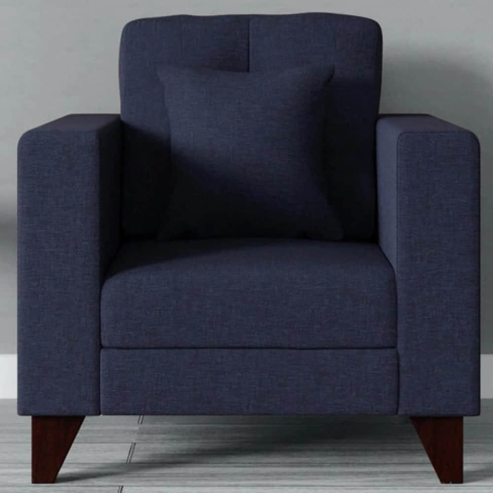 Hugo One Seater Sofa In Navy Blue - photo