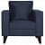 Hugo One Seater Sofa In Navy Blue - front_view