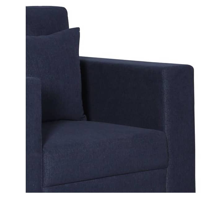 Hugo One Seater Sofa In Navy Blue