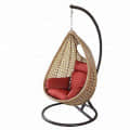 Beige Color Wicker Swing Chair - photo