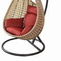 Beige Color Wicker Swing Chair - top_view