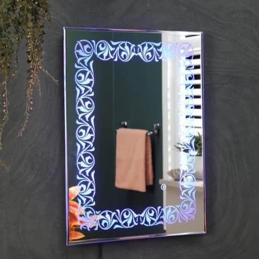 Flower Led Wall Mirror - top_view