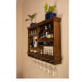 Bar Cabinets for Home with Glass Hanging Space - front_view