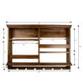 Bar Cabinets for Home with Glass Hanging Space - top_view