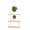 Rustic Wall Decor Swing Shelf (Set of 3 Tier, 15 x 5 Inch) - left_view