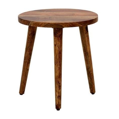 Irving Solid Wood End Table In Natural Finish - front_view
