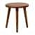 Irving Solid Wood End Table In Natural Finish - front_view