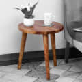 Irving Solid Wood End Table In Natural Finish - rear_view
