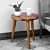 Irving Solid Wood End Table In Natural Finish - rear_view